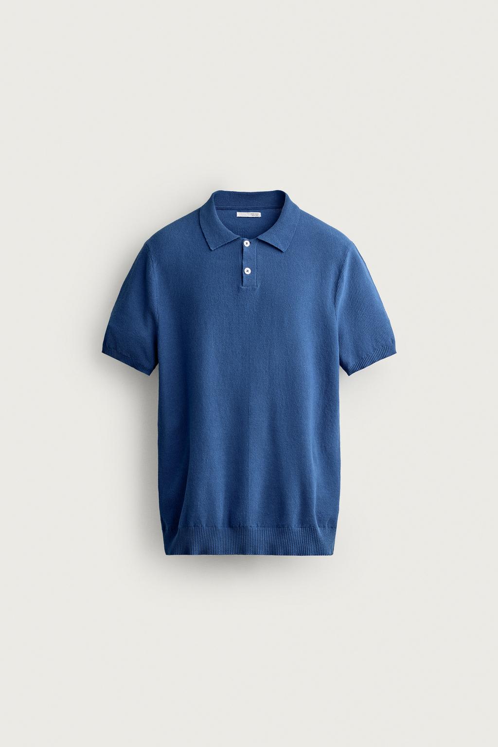 REGULAR FIT TEXTURED KNIT POLO SHIRT