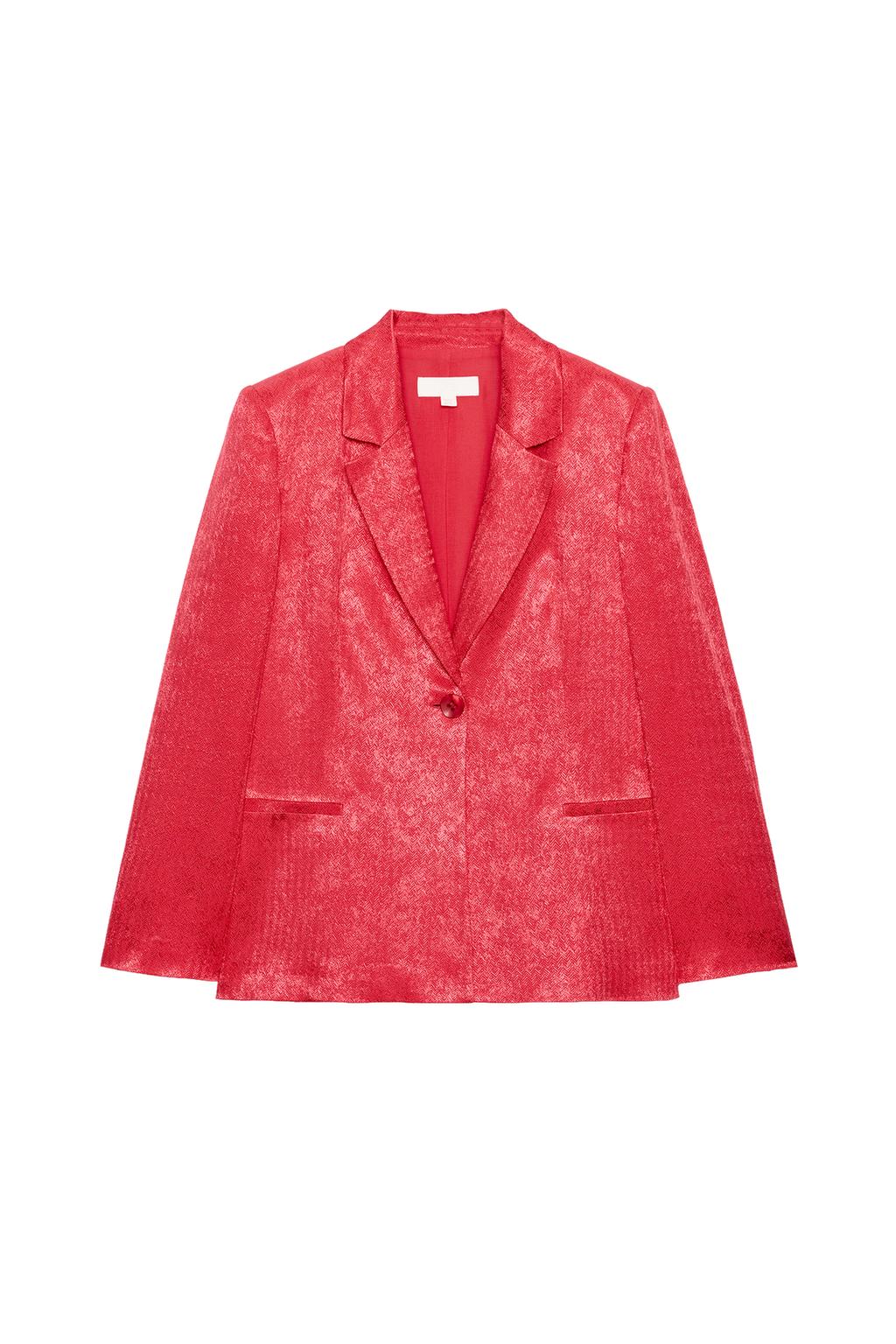 JACQUARD BLAZER WITH SHOULDER PADS - image 3