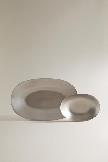 OVAL METALBAKKE - sølv fra Zara - Billede 0