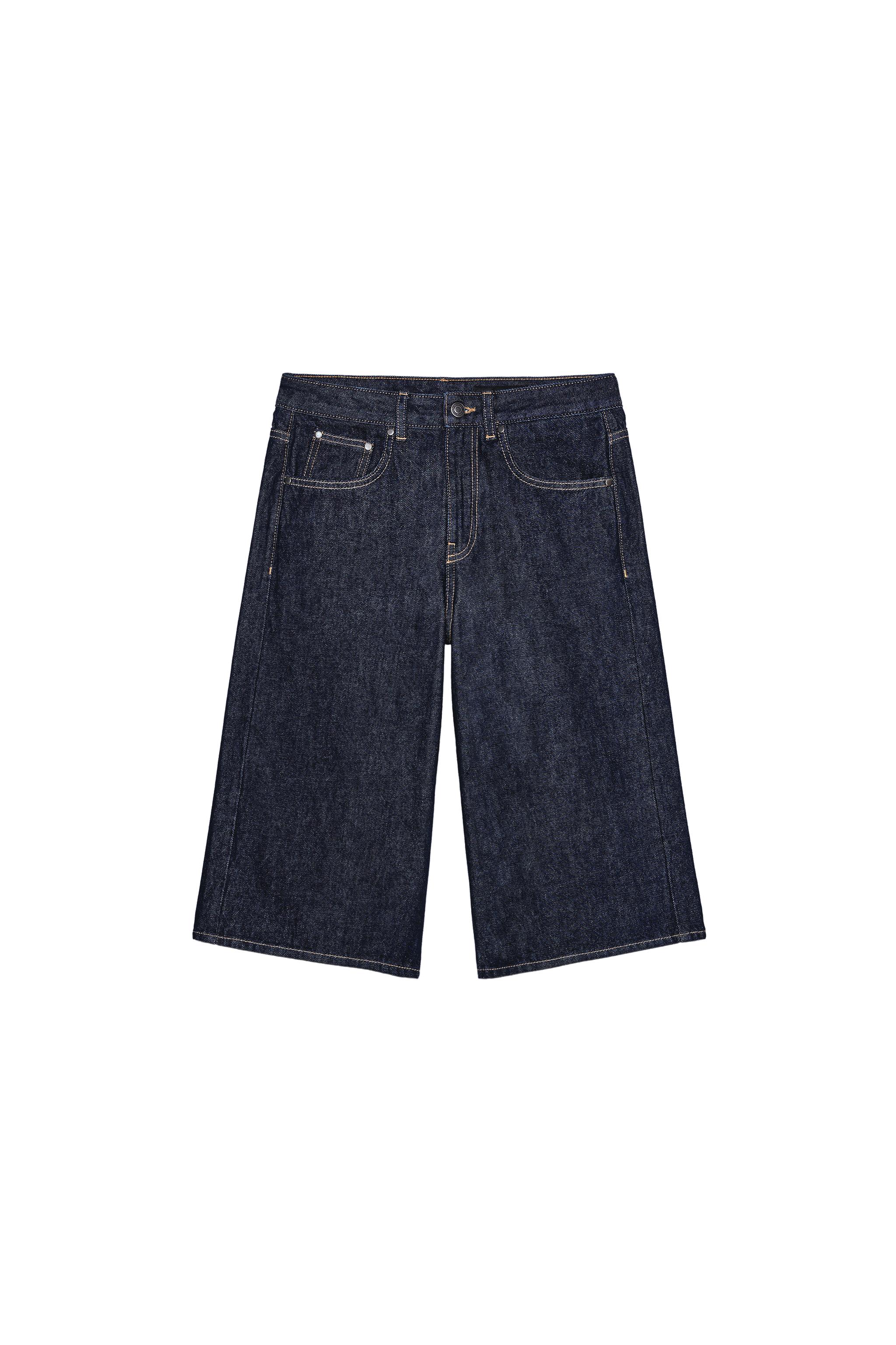 【NOMANUAL】SHIELD DENIM BERMUDA PANTS SHIELD DENIM BERMUDA PANTS - WASHED NAVY - nomanual