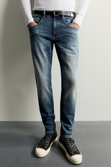 SKINNY FIT JEANS - Mid-blue by Zara