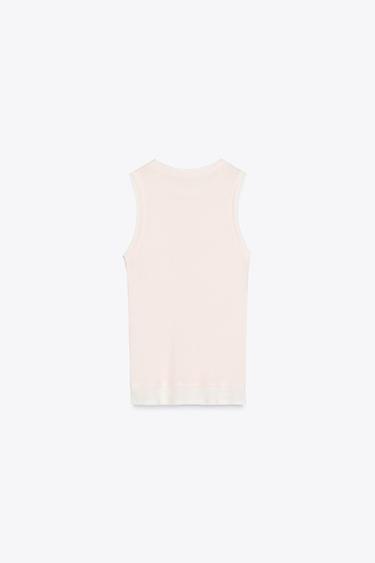 DOUBLE-LAYERED EFFECT T-SHIRT - Pastel pink by Zara - Image 5