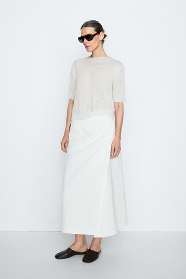 Zara Wrap midi skirt - STUDIO - Ecru - Image 0