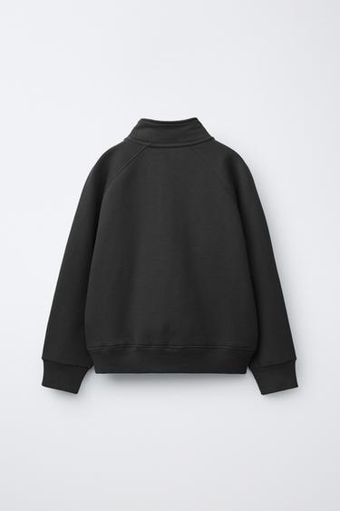 LABEL DETAIL SWEATSHIRT — Black 2