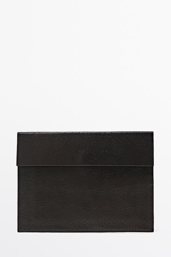 Zara Textured laptop sleeve - Brown - Image 0