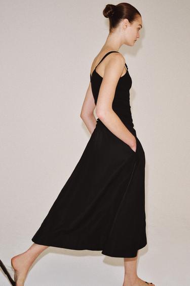 ZW COLLECTION CAPE MIDI SKIRT - Black by Zara