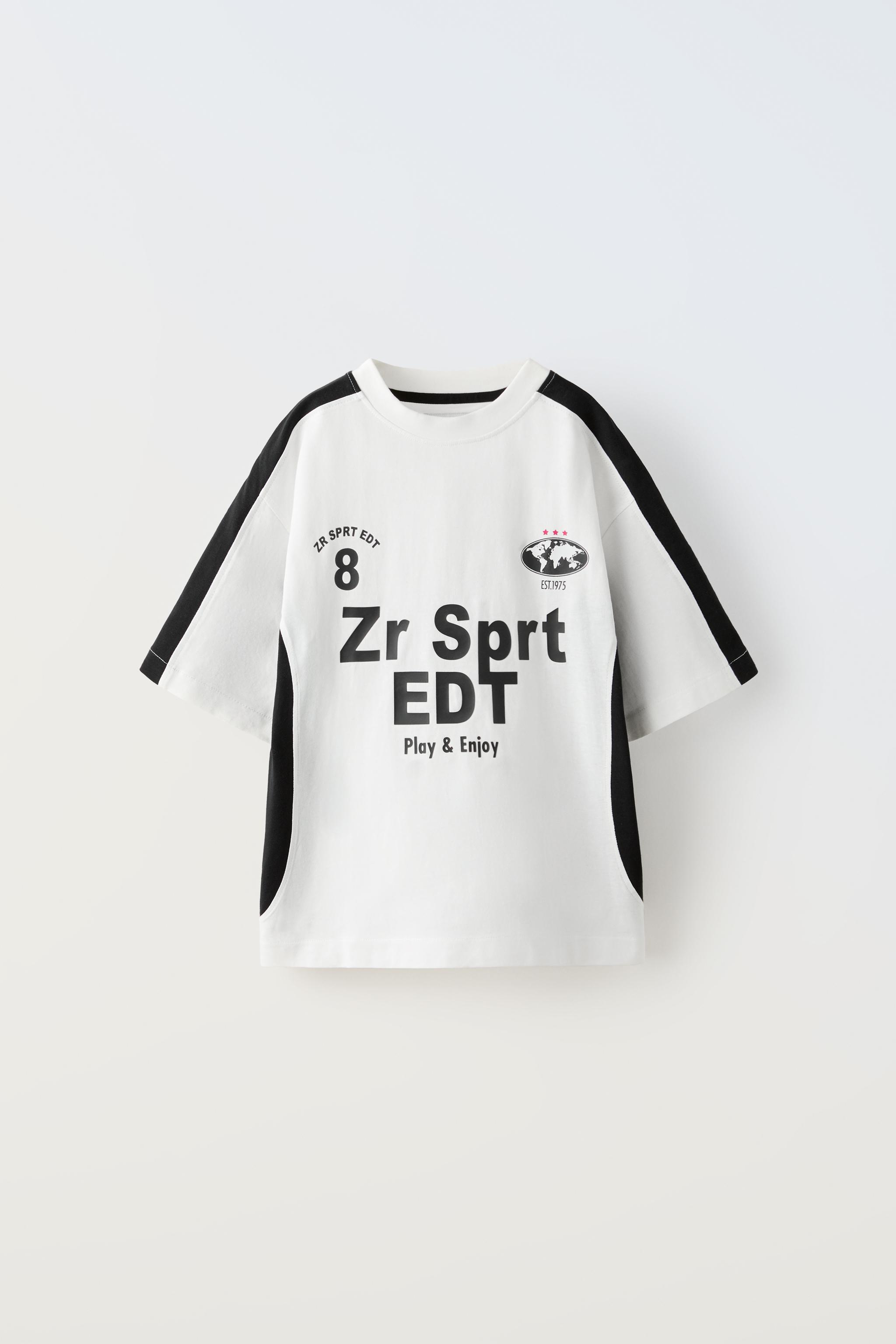 スポーティ フットボール Tシャツ - ホワイト | ZARA Japan / 日本