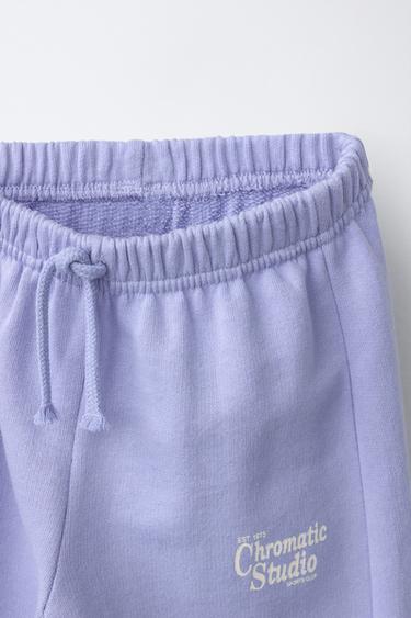 WIDE-LEG TEXT TROUSERS - Blue by Zara - Image 2