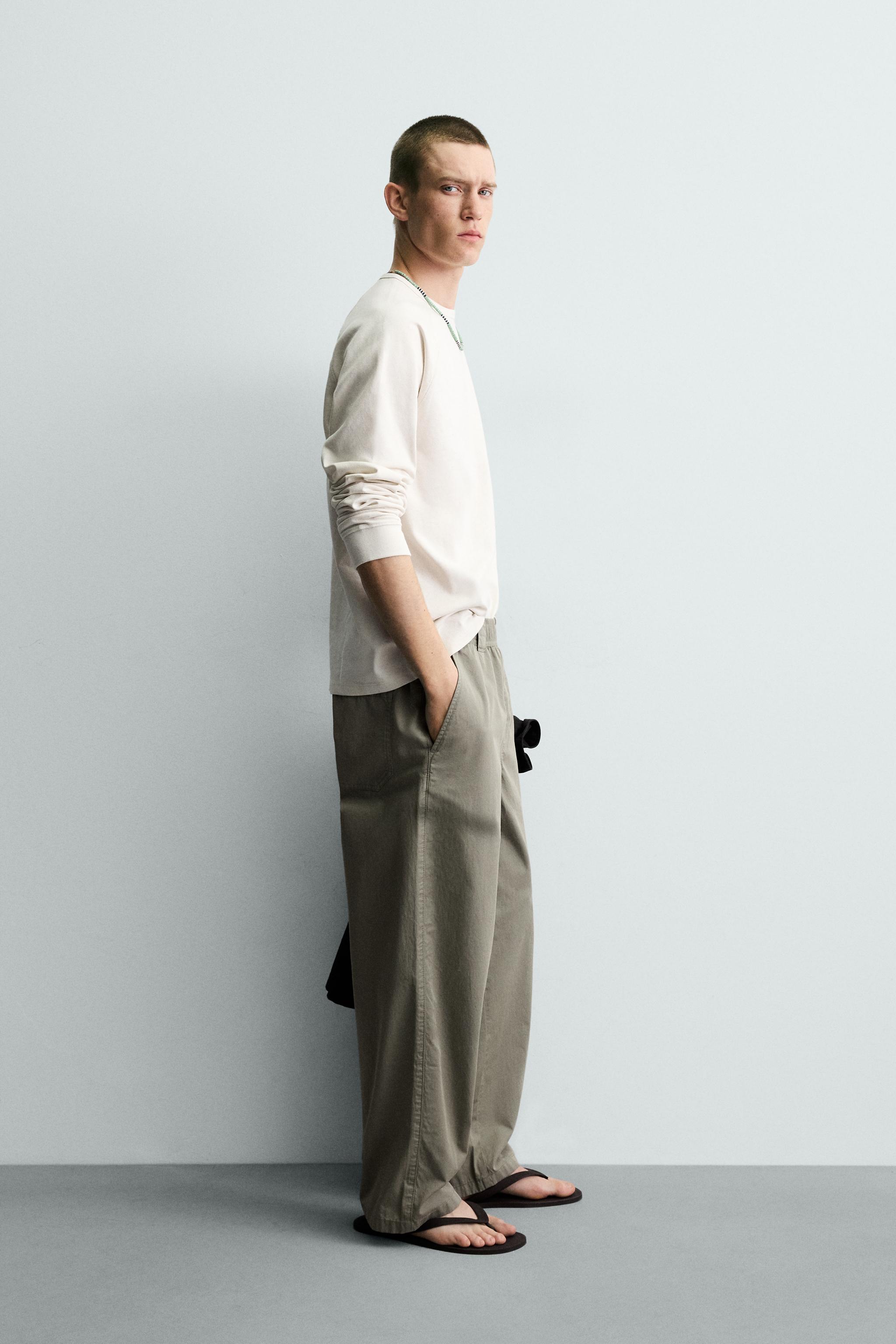 RELAXED FIT COTTON PANTS