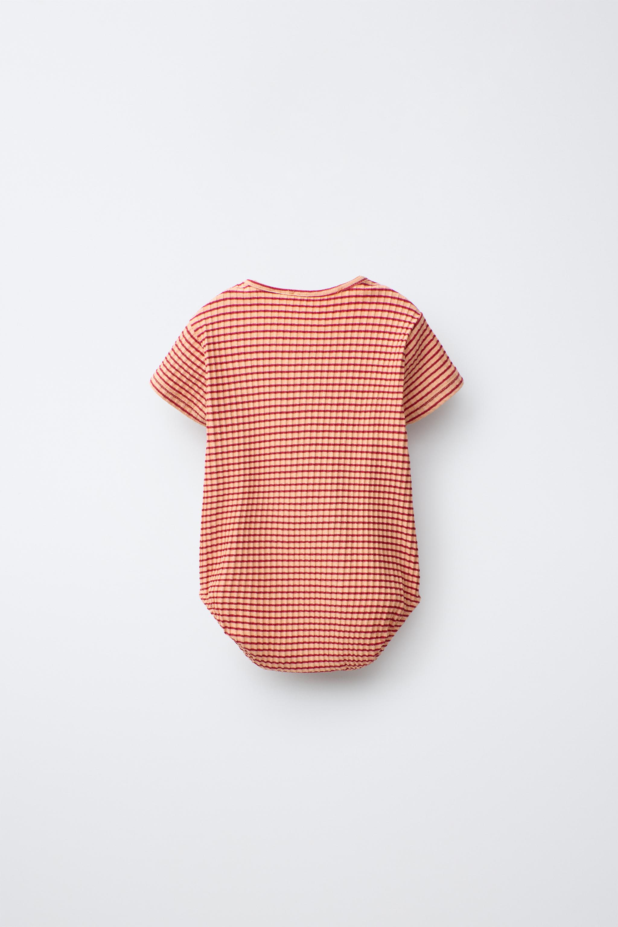 STRIPED PALM PATCH BODYSUIT WITH MODAL
