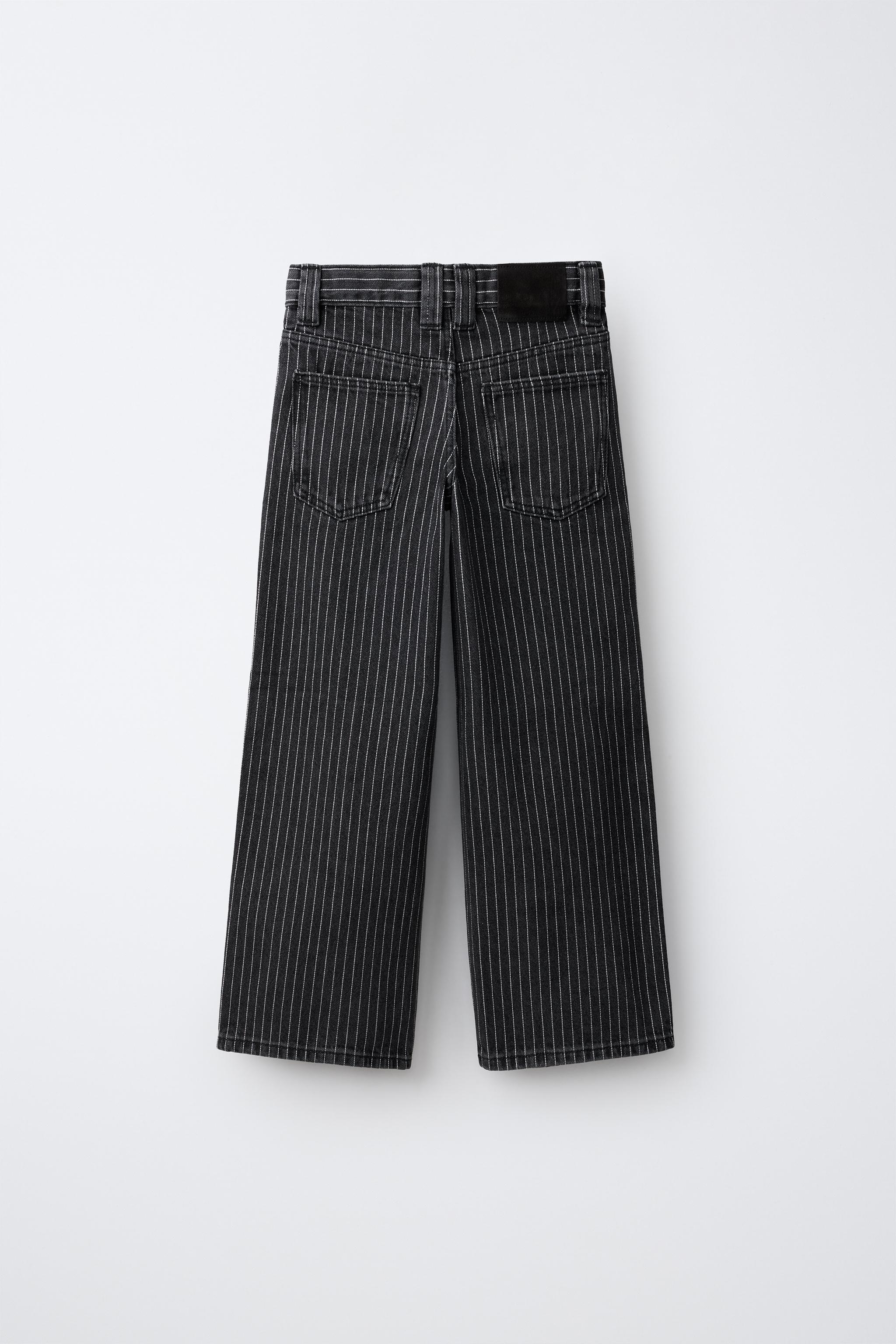 JEANS WIDE LEG RAYURES