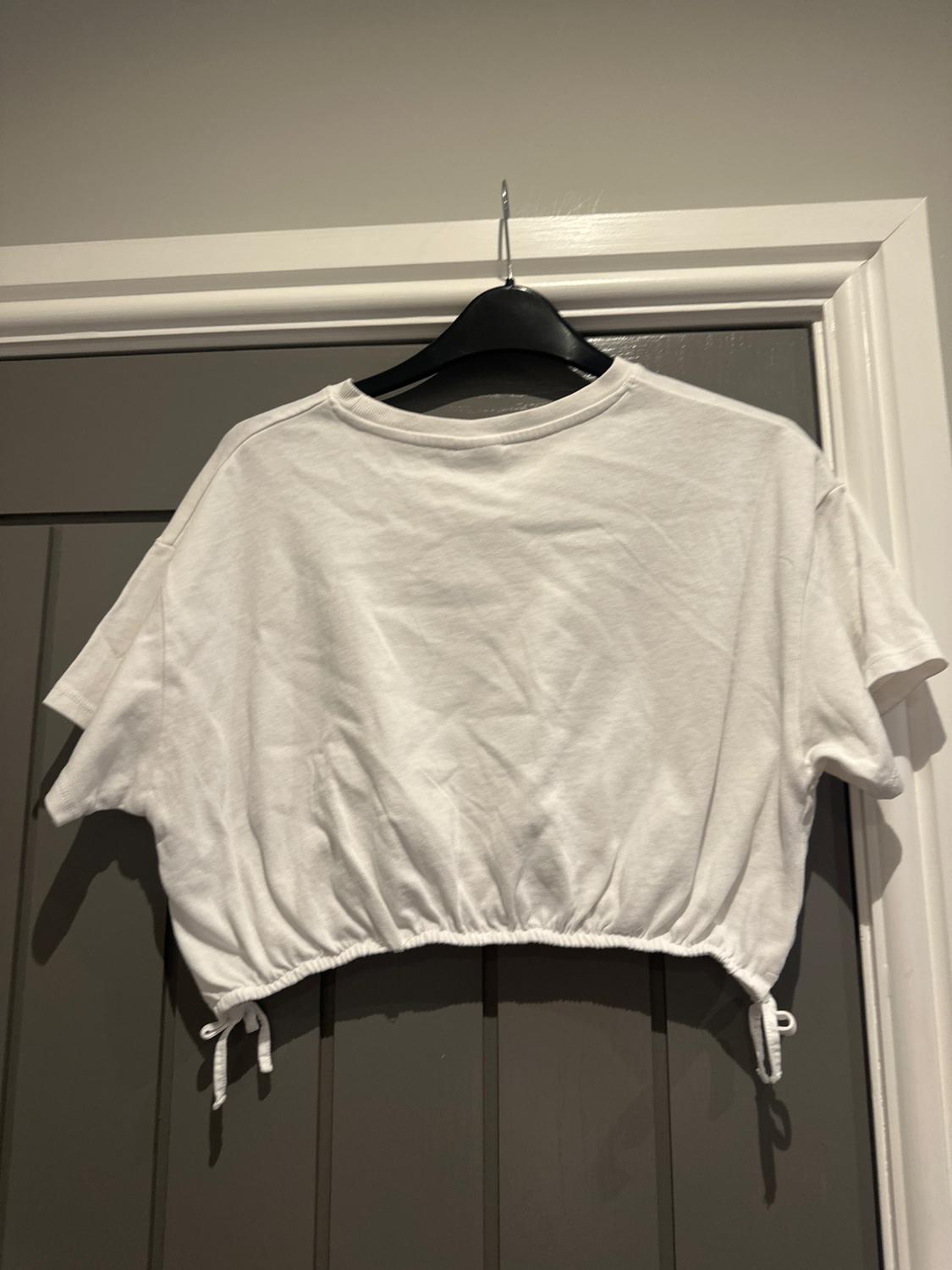 CROPPED T-SHIRT WITH DRAWSTRINGS - Image 2