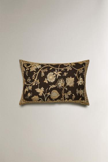 HOUSSE DE COUSSIN JACQUARD - Marron de Zara - Image 3