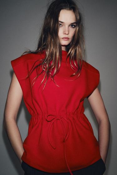 МЕК ЕЛЕК С ВРЪЗКИ - Червен от Zara