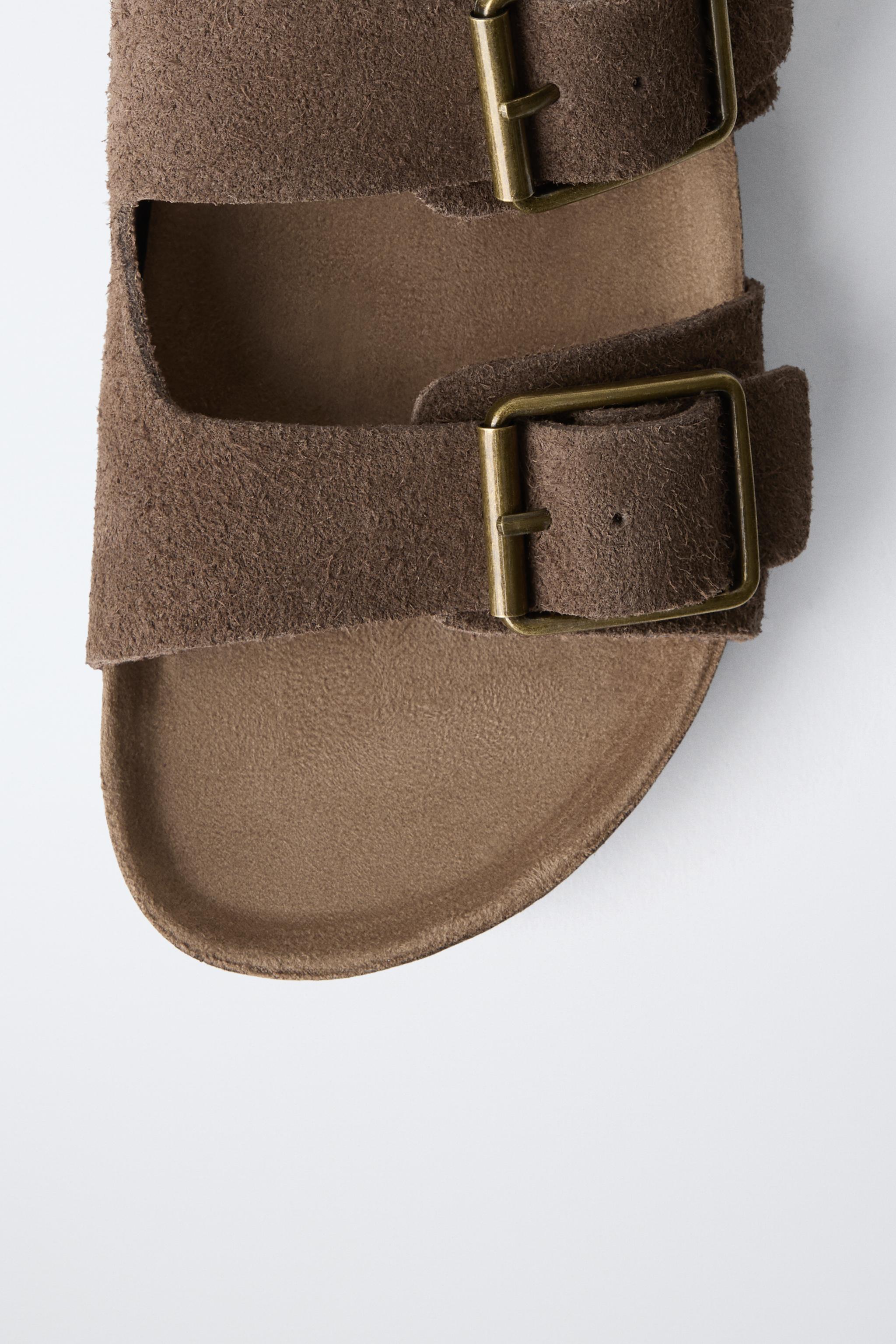 Детские сандалии Zara STORIEZ - LEATHER BUCKLE SANDALS — фото 6