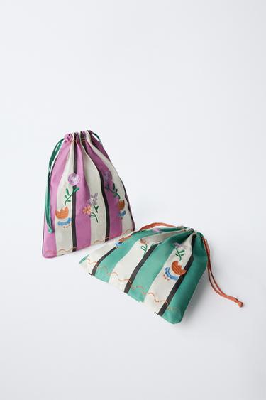LOT SACS FLEURS - Bleu de Zara - Image 1