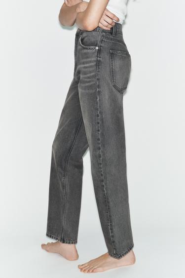 JEANS TRF MOM FIT TAILLE HAUTE - Gris anthracite de Zara - Image 3