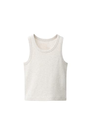 RIBBED MARL TOP - Sand / Marl by Zara