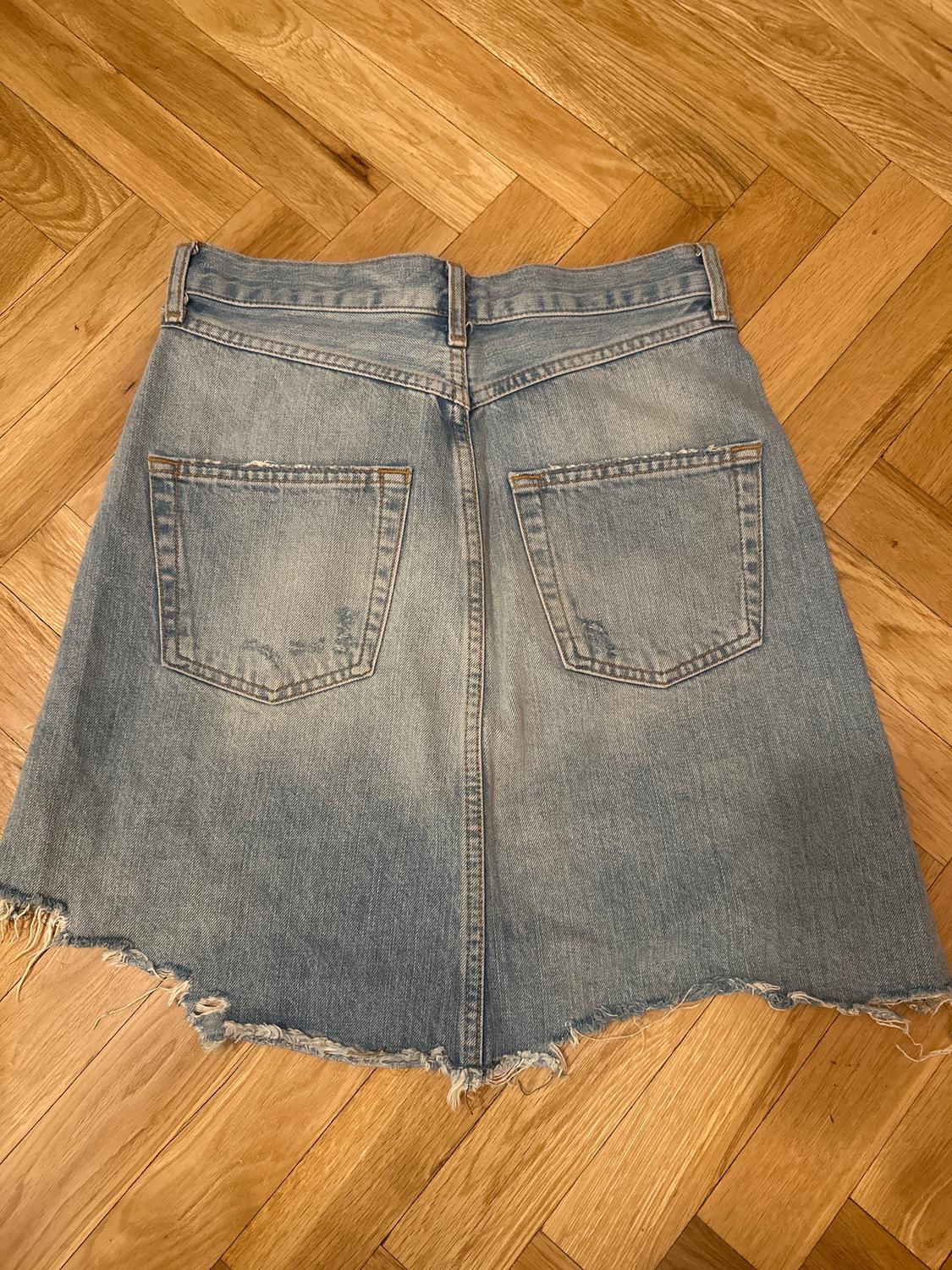RIPPED DENIM MINI SKIRT - Image 2