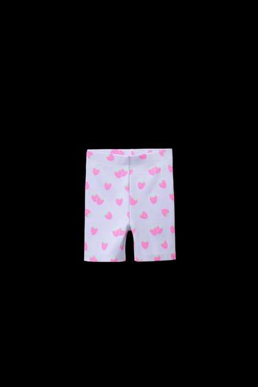 RADLER-LEGGINGS MIT RIB-MUSTER UND PRINT - Dunkellila von Zara - Bild 0