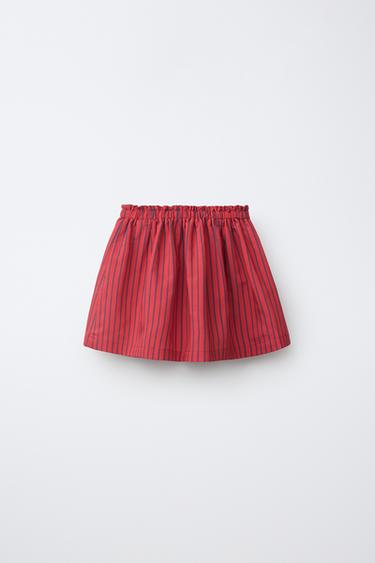 MODAL-BLEND STRIPED SKORT — Red 2