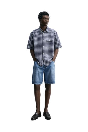 BERMUDA DENIM REGULAR FIT - Azul claro de Zara