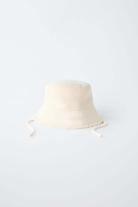 FRAYED BUCKET HAT - Sand | ZARA Australia display picture 1