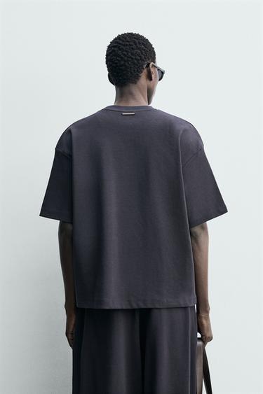 SWEAT RELAXED FIT STRUCTURÉ CÔTELÉ - Bleu de Zara - Image 2