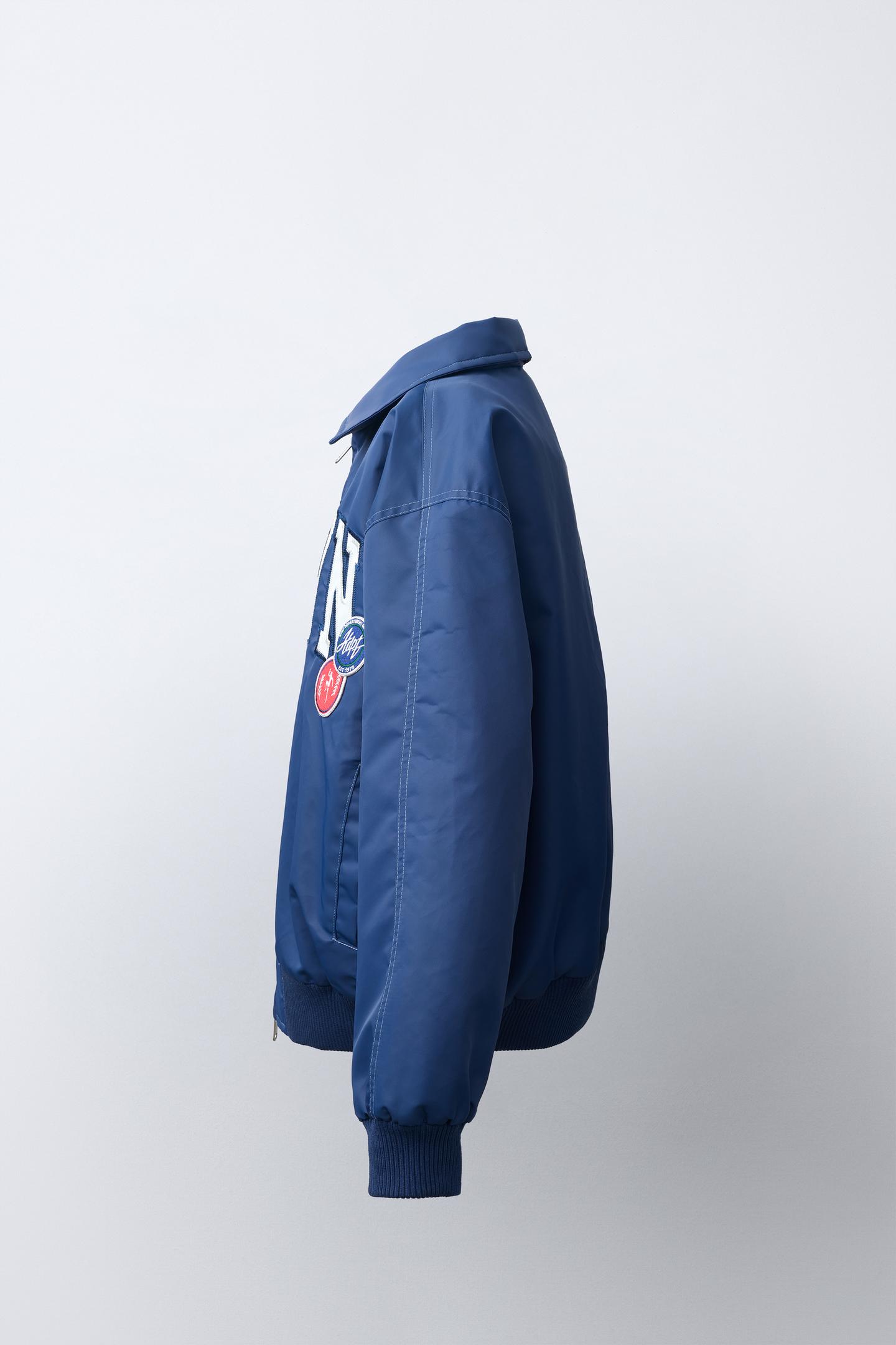 Детская куртка Zara Water-Repellent Varsity Bomber, цвет: Синий — фото 4