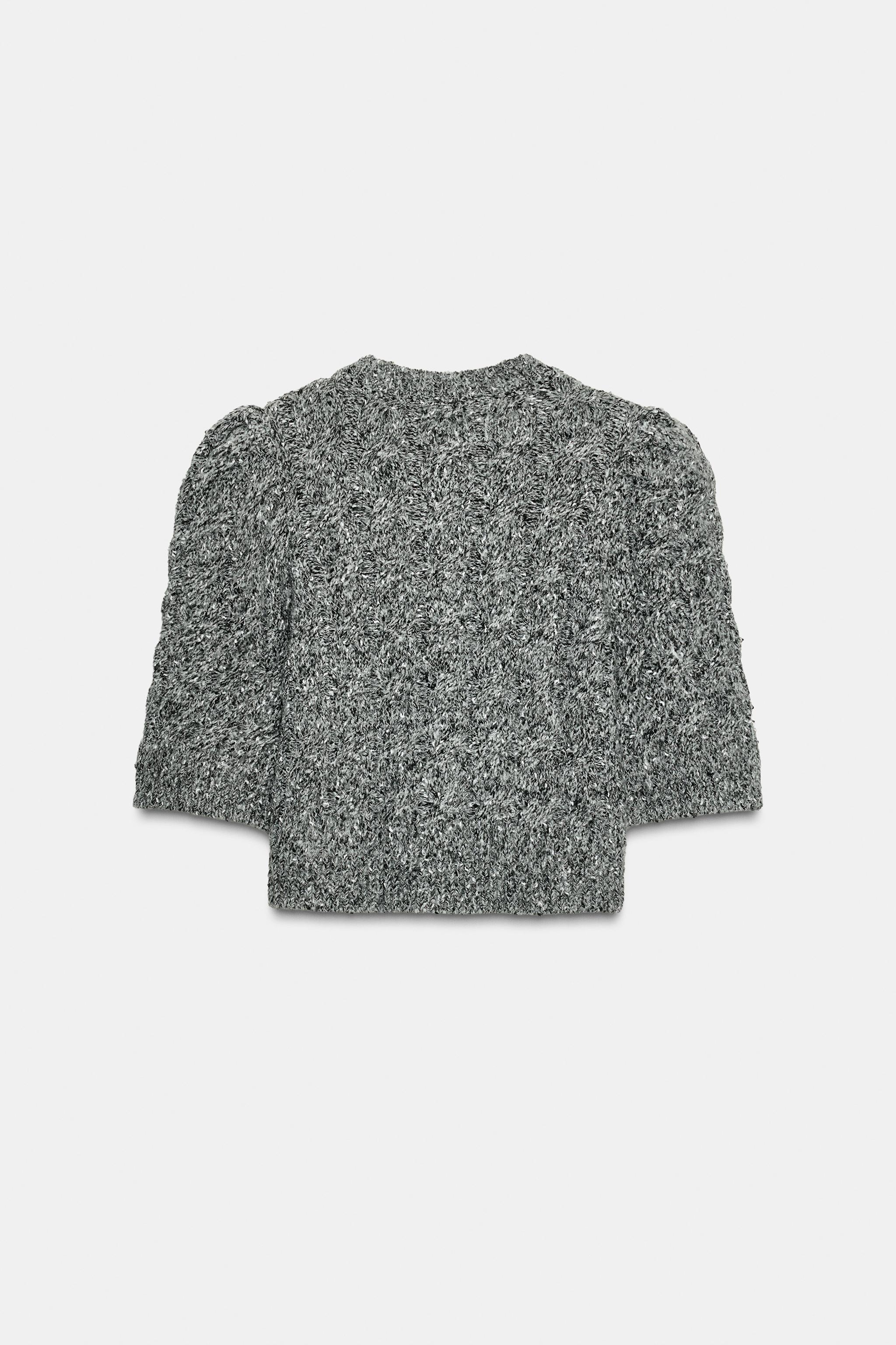 CARDIGAN WITH PUFF SLEEVES