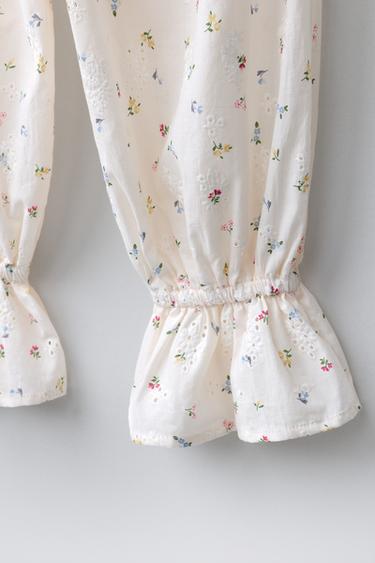 PANTALÓN BOMBACHO SCHIFFLY PUNTILLA - Crudo de Zara