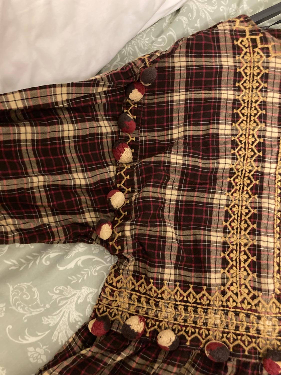 CHECKED DRESS WITH POMPOMS - Image 9