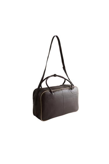 LEATHER GOLF BAG - Brown by Zara