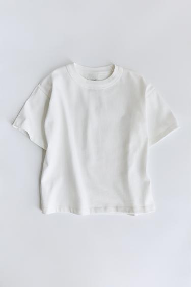 CAMISETA LISA COM ETIQUETA - Branco da Zara