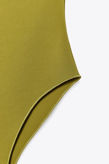 STRETCH BANDEAU BODYSUIT - Green by Zara - Image 6
