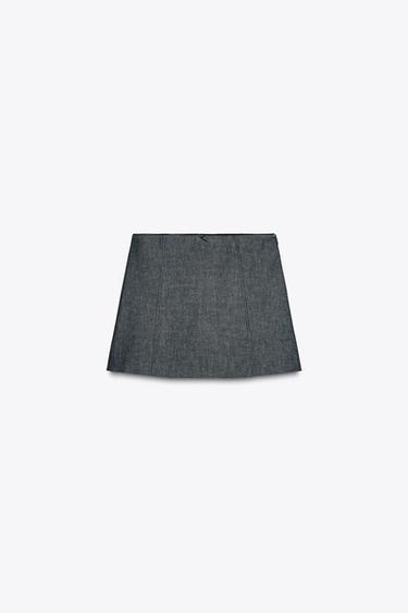 FALDA Z1975 MINI DENIM - Azul de Zara - Imagen 0