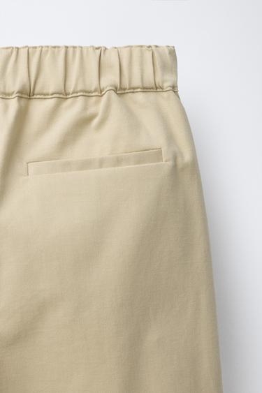 EMBROIDERED POCKET TROUSERS - Butter by Zara - Image 3