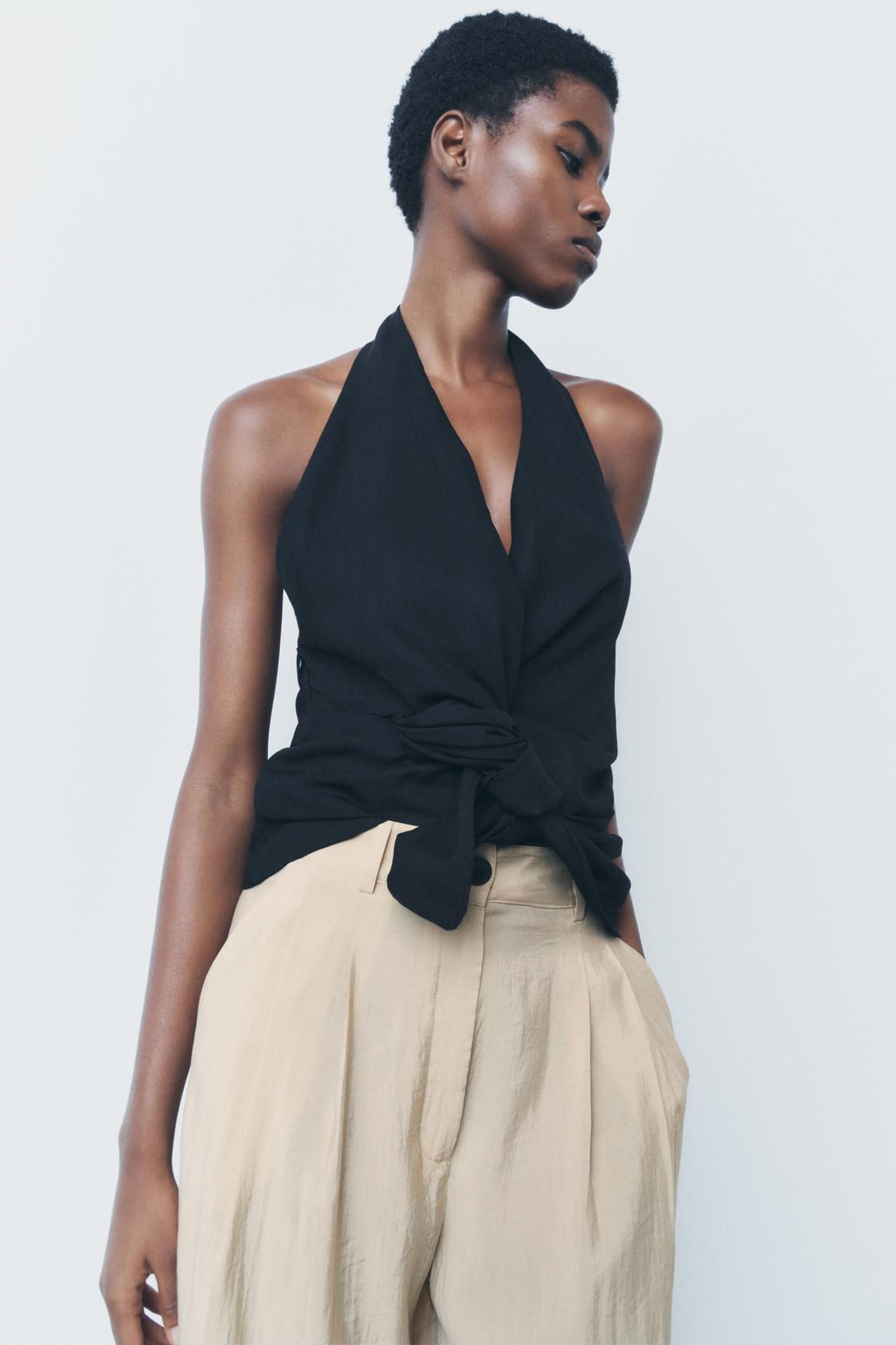 ZW COLLECTION HALTER CROSSOVER TOP