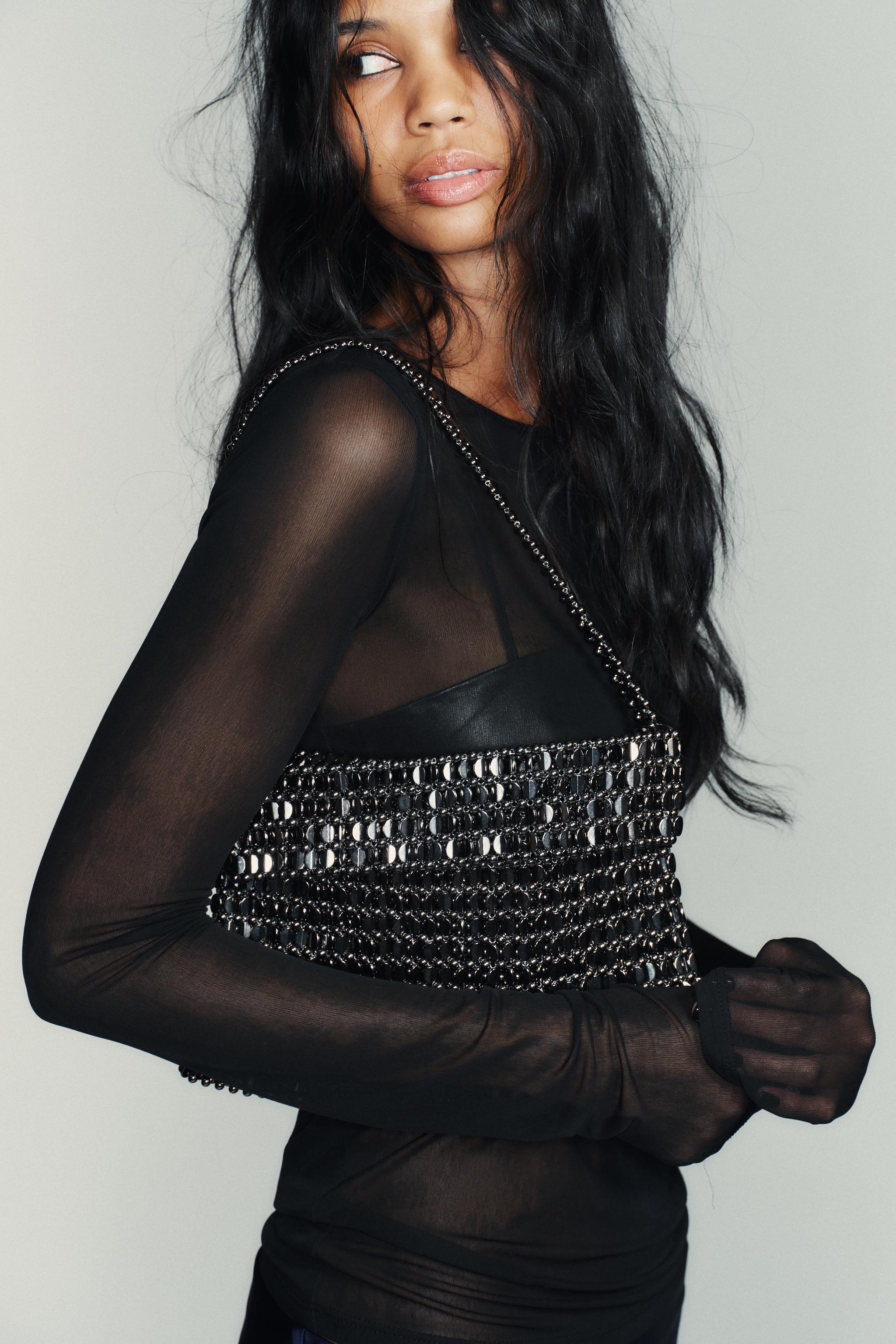 SHOULDER BAG WITH APPLIQUÉS