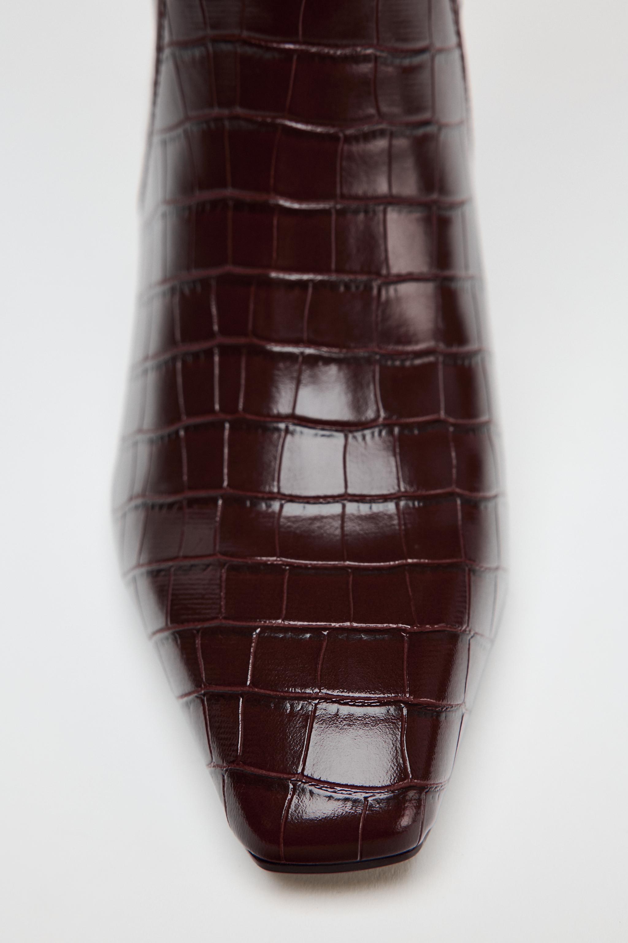 Chaussure Zara Soldes 2020 Homme BOTTES À TALONS FINS AVEC RELIEF