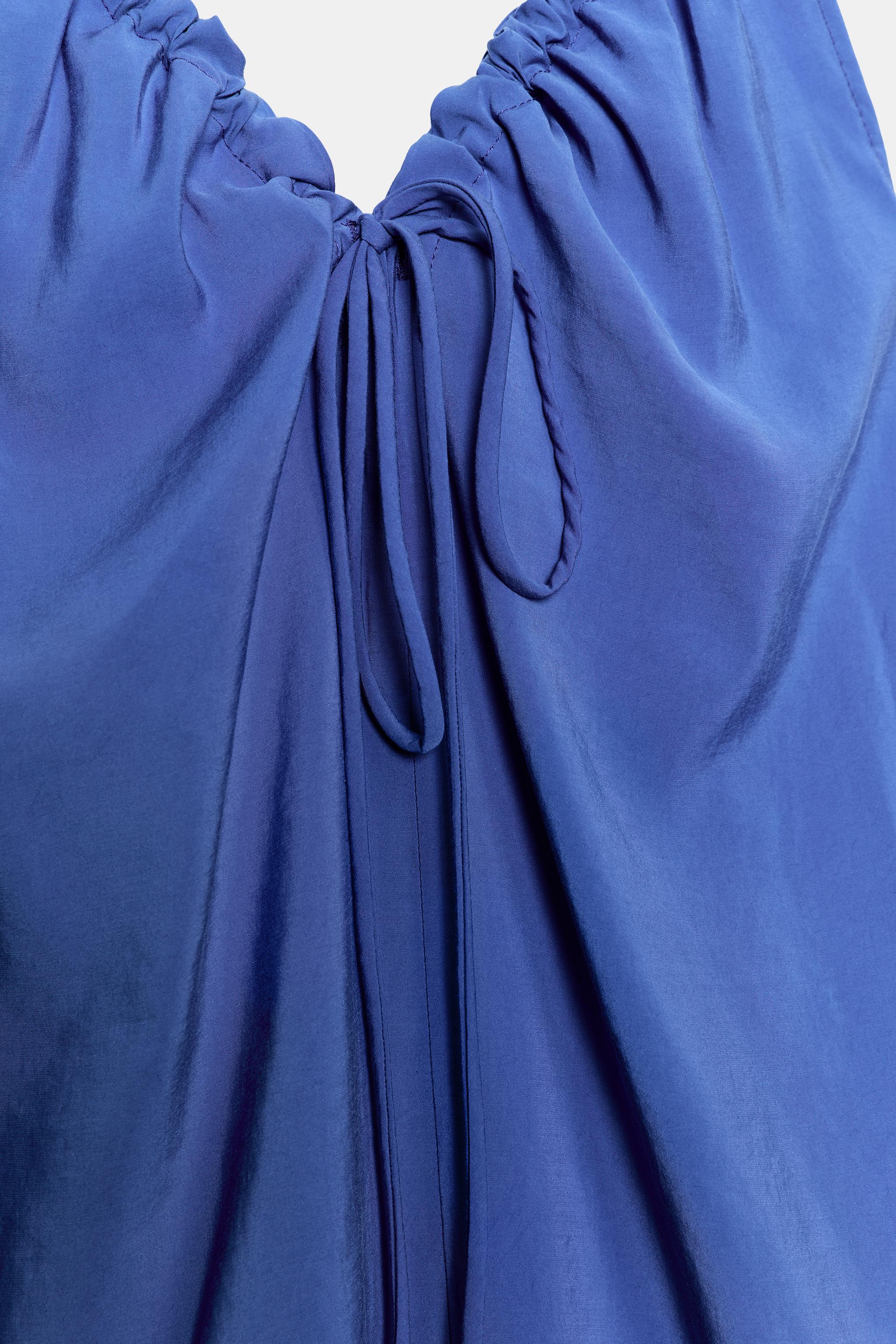 Женские платья Zara FLOWY TIED MIDI DRESS — фото 6