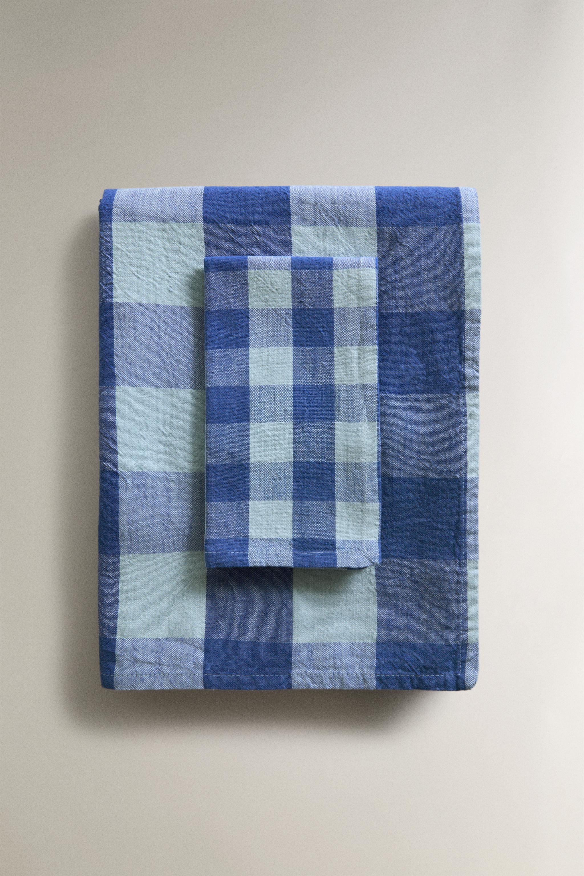 Zara CHECK COTTON TABLECLOTH — фото 5