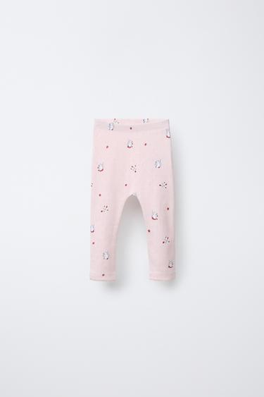 LOT DE DEUX LEGGINGS IMPRIMÉS - Rose de Zara - Image 1
