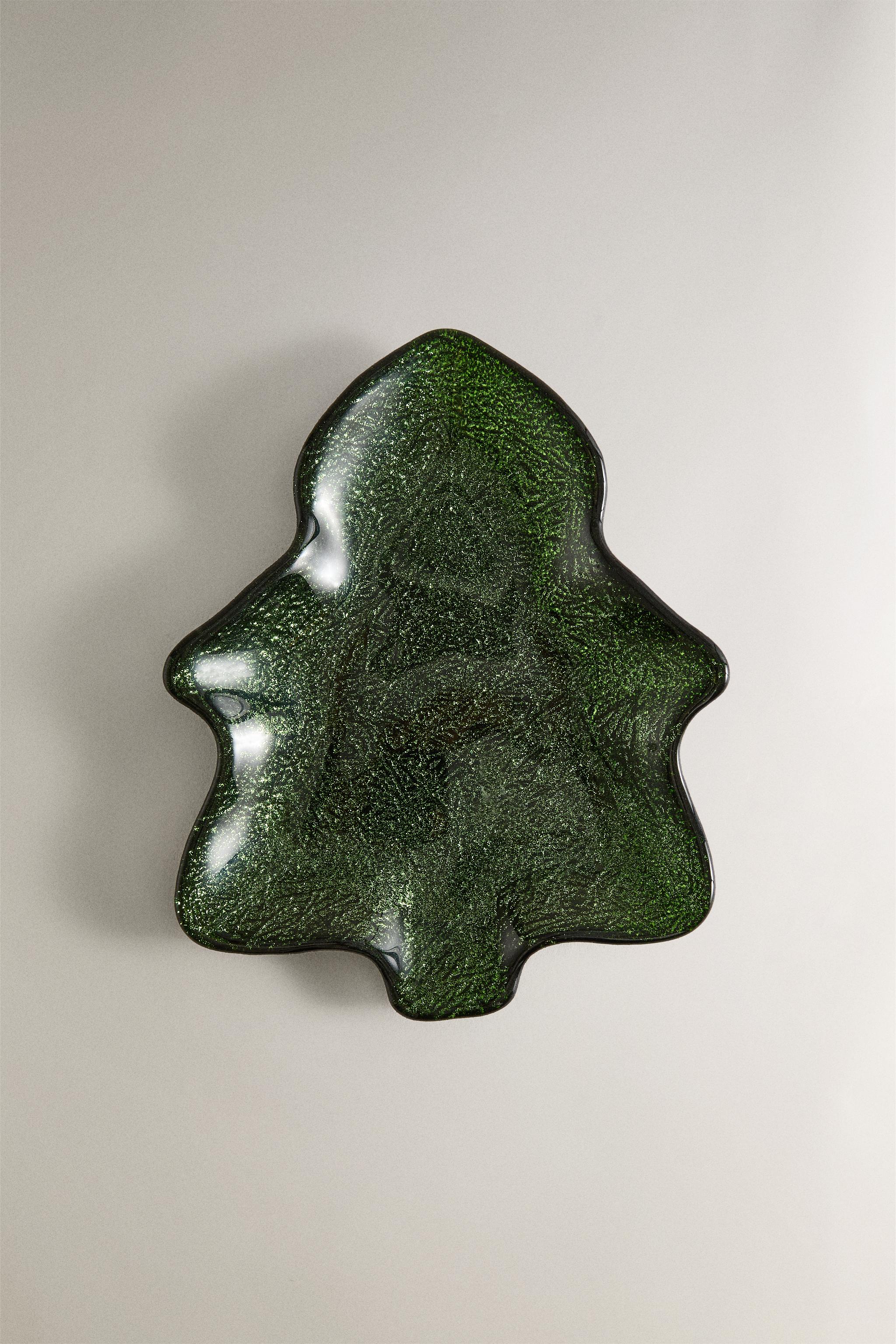 CHRISTMAS TREE GLASS BOWL