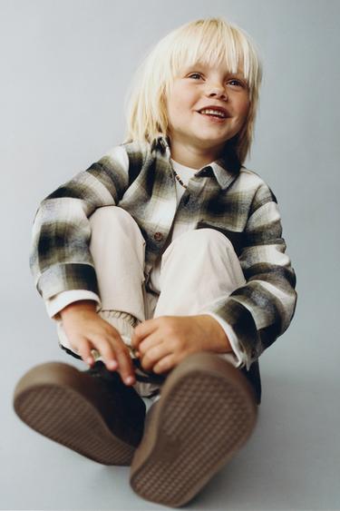 CHECK SHIRT WITH POCKET - Green by Zara - Image 5