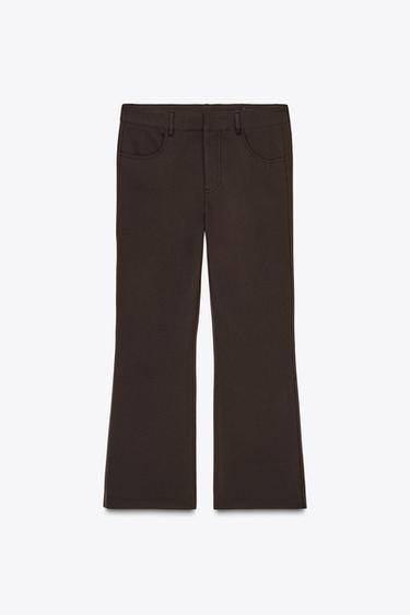 БРЮКИ FLARED — ZW COLLECTION — ШОКОЛАДНО-КОРИЧНЕВЫЙ от Zara