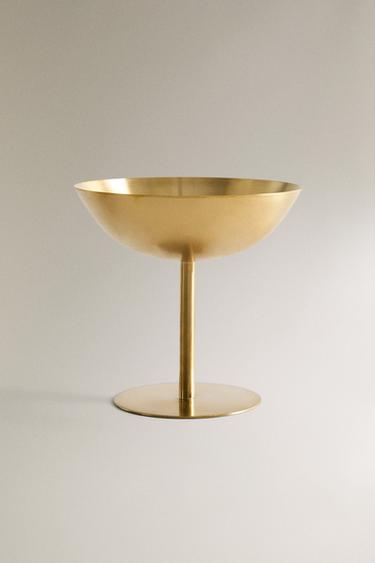 HØJT GULDFARVET VINGLAS - guld fra Zara - Billede 0