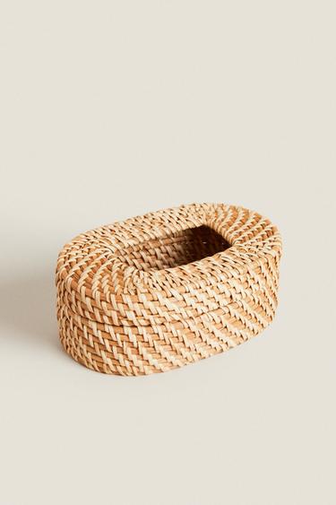 RANGEMENT LINGETTES ENFANT ROTIN - Beige clair de Zara - Image 1
