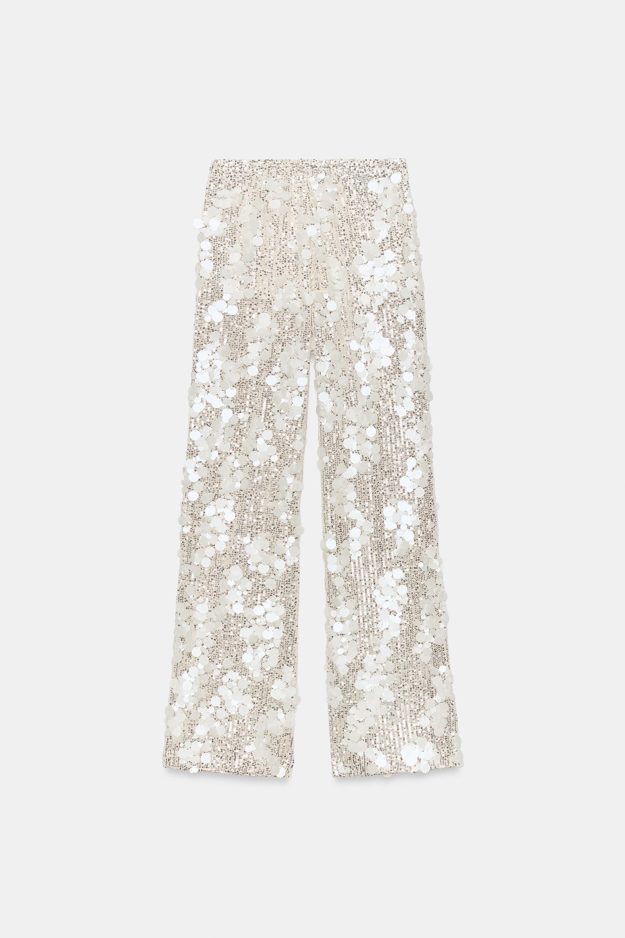 SEQUIN FLOWY PANTS