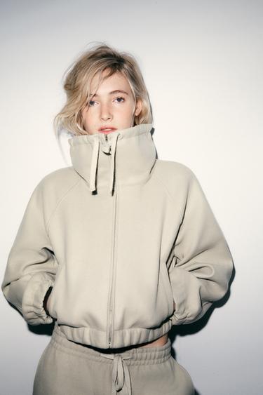 SUDADERA SOFT - Verde gris de Zara